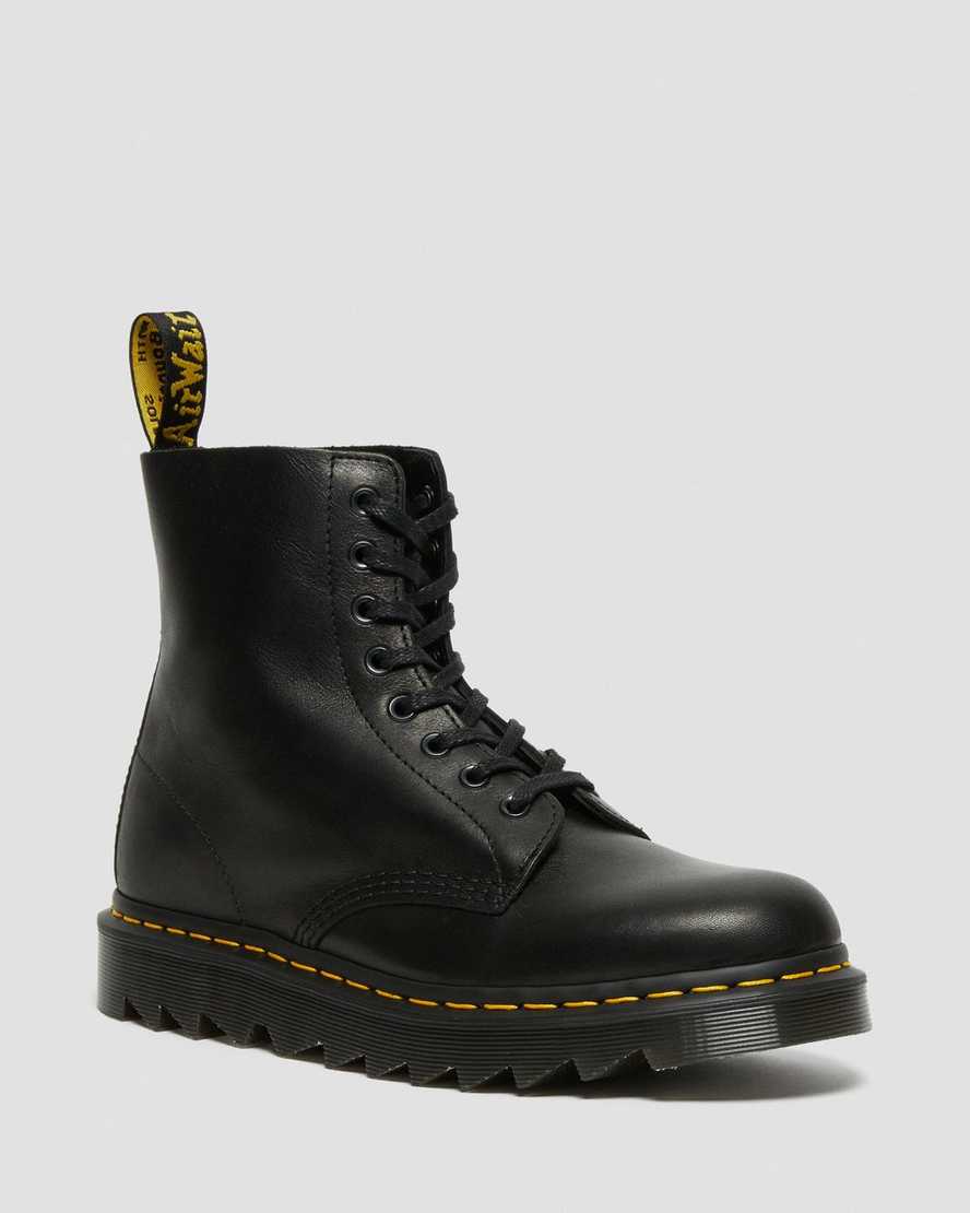 Dr. Martens 1460 Pascal Ziggy Nahka Miesten Nauhalliset Nilkkurit - Mustat Nilkkurit [369-OBMKVW]